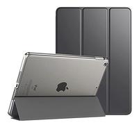 TiMOVO Coque Compatible avec Nouvel iPad 9ème Gén 2021, iPad 8ème Gén 2020, iPad 7ème Gén 10.2" 2019, Couverture Légère avec Fonction Réveil/Sommeil avec Rétro Semi-Transparent Rigide - Gris Sidéral