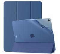 TiMOVO Coque Compatible avec Nouvel iPad Air 13 Pouces (M3/M2-2025/2024), Étui Arrière Translucide avec Support à Trois Volets & Fonction Réveil/Veille Automatique pour iPad Air 13 - Marine Bleu