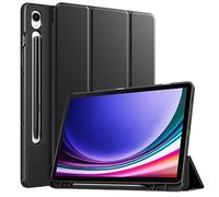TiMOVO Coque Compatible avec Samsung Galaxy Tab S9 2023 SM-X710/SM-X716B/SM-X718U, Étui avec Porte-Crayon S Pen pour All-New Galaxy Tab S9 11 Pouces Tablette, Support Auto Réveil/Sommeil, Noir