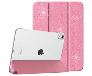 TiMOVO Coque pour iPad A16 11 Pouces/10ème Gén 10,9", Rouge Melon Pailleté