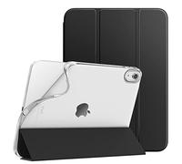 TiMOVO Coque pour iPad A16 11ème Génération 11 Pouces 2025, iPad 10ème Génération 2022 10,9 Pouces, Mince Étui Tri-Fold en TPU Souple Translucide avec Réveil/Sommeil Auto, Noir