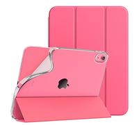 TiMOVO Coque pour iPad A16 11ème Génération 11 Pouces 2025, iPad 10ème Génération 2022 10,9 Pouces, Mince Étui Tri-Fold en TPU Souple Translucide avec Réveil/Sommeil Auto, Pastèque Rouge