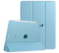 TiMOVO Coque pour iPad Air 11 Pouces M3/M2 (2025/2024), iPad Air 5e/4e génération (2022/2020) 10,9 Pouces, Étui de Protection Mince avec Dos Transparent, Sommeil/Réveil Auto, Bleu Brumeux