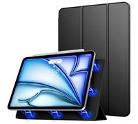 TiMOVO Coque pour iPad Air 11 Pouces (M3/M2-2025/2024), iPad Air 5ème/4ème Génération 10,9" (2022/2020), Support Magnétique Puissant à Trois Volets pour Apple Pencil Pro/USB-C - Noir