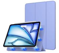 TiMOVO Coque pour iPad Air 11 Pouces (M3/M2-2025/2024), iPad Air 5ème/4ème Génération 10,9" (2022/2020), Support Magnétique Puissant à Trois Volets pour Apple Pencil Pro/USB-C - Lavande