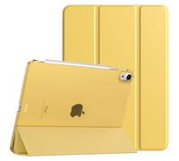 TiMOVO Coque pour iPad Air 11 Pouces (M4 2026/M3 2025/M2 2024), iPad Air 5e/4e Génération (2022/2020) 10,9 Pouces, Étui de Protection Mince avec Dos Transparent, Sommeil/Réveil Auto, Jaune Clair