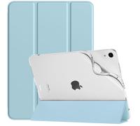TiMOVO Coque pour iPad Air 11 Pouces (M4/M3/M2-2026/2025/2024), iPad Air 5e/4e Génération 2022/2020 10,9", Étui Trifold Arrière Translucide en TPU Souple, Réveil/Sommeil Auto, Bleu Ciel