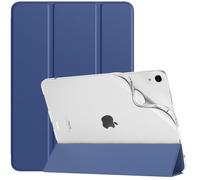 TiMOVO Coque pour iPad Air 11 Pouces (M4/M3/M2-2026/2025/2024), iPad Air 5e/4e Génération 2022/2020 10,9", Étui Trifold Arrière Translucide en TPU Souple, Réveil/Sommeil Auto, Marine Bleu