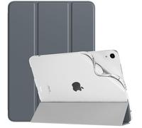 TiMOVO Coque pour iPad Air 11 Pouces (M4/M3/M2-2026/2025/2024), iPad Air 5e/4e Génération 2022/2020 10,9", Étui Trifold Arrière Translucide en TPU Souple, Réveil/Sommeil Auto, Gris Sidéral