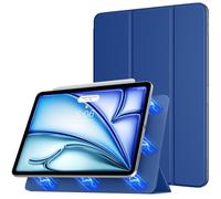 TiMOVO Coque pour iPad Air 11 Pouces (M4/M3/M2-2026/2025/2024), iPad Air 5ème/4ème Génération 10,9" (2022/2020), Support Magnétique Puissant à Trois Volets pour Apple Pencil Pro/USB-C, Bleu Marine