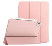 TiMOVO Coque pour iPad Pro 11 Pouces M5 2025/M4 2024, Coque Fine avec Support pour iPad Pro 11 6e/5e Gén, Étui Intelligent avec Dos Translucide Prend, Or Rose
