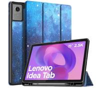 TiMOVO Coque pour Lenovo Idea Tab 11 Pouces 2025 TB-336ZU/336FU avec Porte-Stylet, Étui de Protection Fin avec Support et Dos en Souple TPU, Fonction de Veille/Réveil Automatique, Étoile Bleue