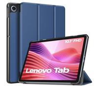 TiMOVO Coque pour Lenovo Tab 10,1 Pouces 2025, Étui de Protection Fin et Léger avec Dos en PC Rigide et Réveil/Sommeil Auto pour Tout Nouveau Lenovo Tab 10,1" TB-311FU/TB-311XU, Marine Bleu