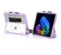 TiMOVO Coque pour Microsoft Surface Pro 12" 2025 avec Porte-Stylet, Étui de Protection Robuste et Transparente avec Dragonne Amovible, Compatible avec Clavier Type Cover, Violet