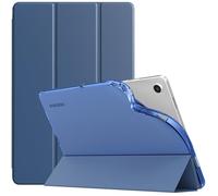 TiMOVO Coque pour Samsung Galaxy Tab A9+/A9 Plus 11" 2023 SM-X210/X216/X218, Étui de Protection Arrière en TPU Translucide pour Galaxy Tab A9+, Réveil/Sommeil Automatique, Marine Bleu