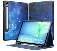 TiMOVO Coque pour Samsung Galaxy Tab S10 Lite / S10 FE / S9 FE 10.9 Pouces avec Porte S Pen, Couverture Multi-Angles avec Dos en TPU Souple, Réveil/Veille Automatique,Étoile Bleue