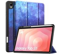 TiMOVO Coque pour Samsung Galaxy Tab S11 11 Pouces 2025 SM-X730/X736B avec Support pour S Pen, Coque de Protection arrière Souple en TPU, Veille/Réveil Automatique, ÉtoileBleue