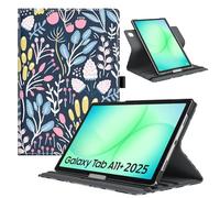 TiMOVO Coque Rotatif pour Samsung Galaxy Tab A11+/A11 Plus 11 Pouces 2025 SM-X230/ X236/ X238, Coque de Support Rotatif à 90 Degrés, Prise en Charge de la Mise en Réveil/Veille Auto, Fleur Colorée