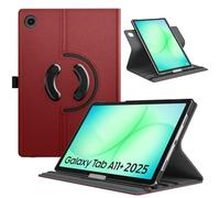 TiMOVO Coque Rotatif pour Samsung Galaxy Tab A11+/A11 Plus 11 Pouces 2025 SM-X230/ X236/ X238, Coque de Support Rotatif à 90 Degrés, Prise en Charge de la Mise en Réveil/Veille Auto, Vin Rouge