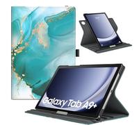 TiMOVO Coque Rotative pour Samsung Galaxy Tab A9+/A9 Plus 11" 2023 SM-X210/X216/X218, Couvercle de Support Rotatif à 90 Degrés pour Tablette Galaxy Tab A9+ Veille Automatique, Paon Bleu