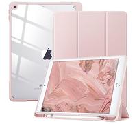TiMOVO Étui Compatible avec Nouvel iPad 9ème Gén 2021, iPad 8ème Génération 2020, iPad 7ème Génération 10.2" 2019, Coque de Protection avec Porte-Crayon, Réveil/Veille Automatique, Rose Doré