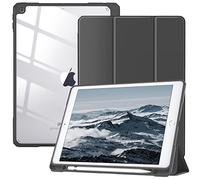 TiMOVO Étui Compatible avec Nouvel iPad 9ème Gén 2021, iPad 8ème Génération 2020, iPad 7ème Génération 10.2" 2019, Coque de Protection avec Porte-Crayon, Réveil/Veille Automatique, Gris Sidéral