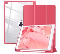 TiMOVO Étui Compatible avec Nouvel iPad 9ème Gén 2021, iPad 8ème Génération 2020, iPad 7ème Génération 10.2" 2019, Coque de Protection avec Porte-Crayon, Réveil/Veille Automatique, Pastèque Rouge