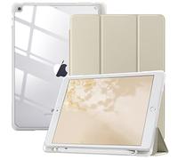 TiMOVO Étui Compatible avec Nouvel iPad 9ème Gén 2021, iPad 8ème Génération 2020, iPad 7ème Génération 10.2" 2019, Coque de Protection avec Porte-Crayon, Réveil/Veille Automatique, Or Champagne