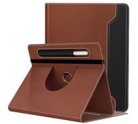 TiMOVO Étui Compatible avec Tablette 9-11 Pouces, Étui de Protection en PU, Coque pour Tablette Rotative à 360 Degrés avec Poche, Couverture de Protection pour Tablettes 9-11 Pouces, Brun