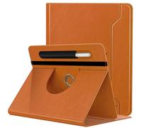 TiMOVO Étui Compatible avec Tablette 9-11 Pouces, Étui de Protection en PU, Coque pour Tablette Rotative à 360 Degrés avec Poche, Couverture de Protection pour Tablettes 9-11 Pouces, Brun Clair