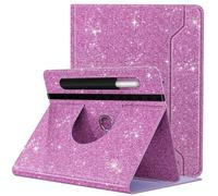 TiMOVO Étui Compatible avec Tablette 9-11 Pouces, Étui de Protection en PU, Coque pour Tablette Rotative à 360 Degrés avec Poche, Couverture de Protection pour Tablettes 9-11 Pouces, Violet Pailleté