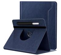 TiMOVO Étui Compatible avec Tablette 9-11 Pouces, Étui de Protection en PU, Coque pour Tablette Rotative à 360 Degrés avec Poche, Couverture de Protection pour Tablettes 9-11 Pouces, Bleu Foncé