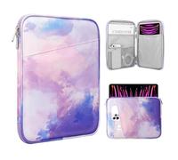 TiMOVO Étui pour Tablette 13" avec Pochette pour iPad Air 13" M3 2025, iPad Pro 13"/12.9", Galaxy Tab S9/S10 Plus/S9 FE+ 12.4", Remarkable Paper Pro 11.8", Aquarelle Violette