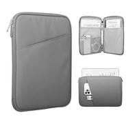 TiMOVO 9-11" Étui pour Tablette, Compatible avec iPad 11" A16 2025, iPad 10,9"/10,2"/Air 11" 5e/4e Gén.10,9", Galaxy Tab A9+/A11 Plus 11", Sac de Protection avec Poche, Gris Foncé