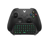 TiMOVO Mini Clavier avec Rétroéclairage Vert pour Xbox One, Xbox Series X|S, Manette de Jeu du Clavier avec Casque et Prise Jack Audio, pour Xbox One/One S/One Elite, Récepteur 2.4G Inclus - Noir