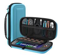 TiMOVO Pochette Housse pour Nintendo Switch 2 2025, Étui de Transport pour Switch 2 Console et Accessoires avec Poches et 10 Cartouches de Jeu, Sacoche Rigide de Protection Portable, Bleu
