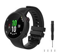 TiMOVO Remplacement Bracelet Compatible avec Garmin Forerunner 45, Watch Band en Silicone Souple Flexible avec Boucle de Métal pour Montre, Noir