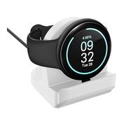 TiMOVO Support en Silicone Compatible avec Chargeur Google Pixel Watch 3/Pixel Watch 2/Fitbit Ace LTE, Stands de Chargeur avec Base, Support de Charge Vertical avec Fente de Gestion des Câbles, Blanc
