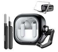 TiMOVO Transparente Étui pour Galaxy Buds 4 & Galaxy Buds 4 Pro, Noir