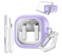 TiMOVO Transparente Étui pour Galaxy Buds 4 & Galaxy Buds 4 Pro, Violet