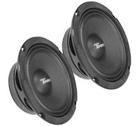 Timpano TPT-MR6-4 Pro Lot de 2 haut-parleurs médiums peu profonds de 16,5 cm 500 W 4 ohms pour voiture