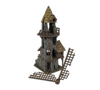 Tims Plum Kit de construction de ruines de moulin médiévale - 28 mm - 9 pièces - En PLA - Pour D&D - Fantasy Wargaming & jeux de rôle - Gris