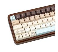 TIMSEKER Capybara Lot de 130 touches minimalistes mignonnes en PBT - Profil Cherry - 1,7 mm - Cinq touches latérales épaisses - Touches rétro personnalisées - Touches Capybara pour clavier de jeu