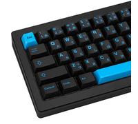 TIMSEKER Cyberpunk Lot de 129 touches PBT pour clavier mécanique Noir/bleu
