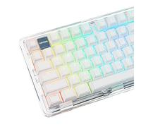 TIMSEKER Lot de 142 touches rétroéclairées brillantes en PBT - Profil cerise blanc minimaliste - Capuchon personnalisé pour clavier de jeu mécanique