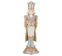 TIMSTOR - Casse-Noisette Nutcracker Soldat Décoration de Noël 26 cm Or Argent