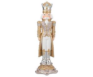TIMSTOR - Casse-Noisette Nutcracker Soldat Décoration de Noël 26 cm Or Argent