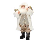Timstor Père Noël Santa Claus 61Cm Blanc Tissu Décoration De Noël