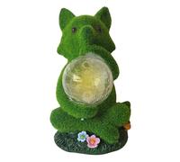 TIN DREAMS FACTORY | Renard de la Forêt Enchantée avec Lumière Solaire - Statue Décorative pour Jardin, Patio, Terrasse - Figurine de Fantasie avec Éclairage LED - Décoration Extérieure Magique