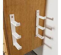 Tin Foil/Cling Film/Grease Proof Paper Mount Bracket Holder Organiser For Kitchen Cupboard Storage Side Hooks White